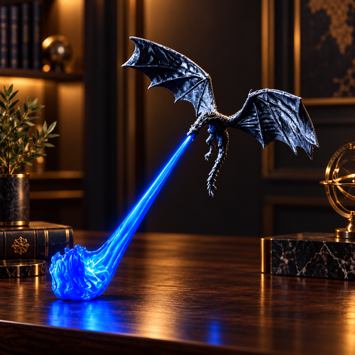 Myrvane Dragon Light™ – Dračí LED lampa s efektem plamene