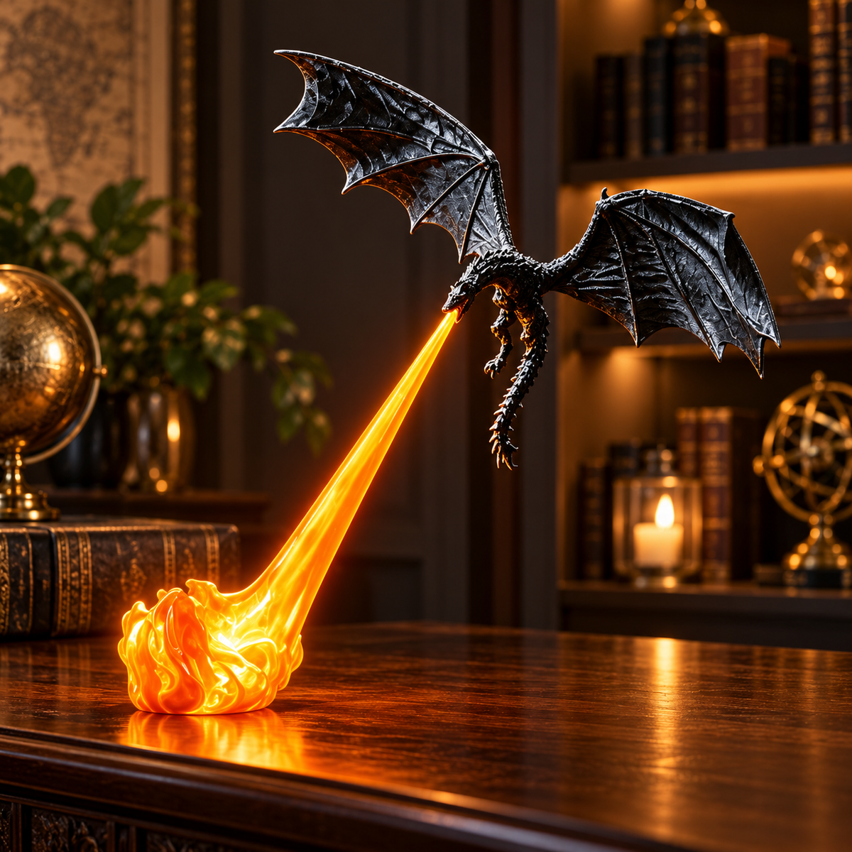 Myrvane Dragon Light™ – Dračí LED lampa s efektem plamene